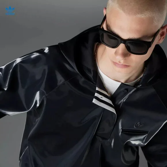 Adidas Originals Unisex Blue Version High Shine Hoodie Black HN0999 Size…